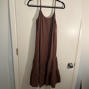 NWT Anthropologie Drew Brown Midi Maxi Dress Tank Sleevless small